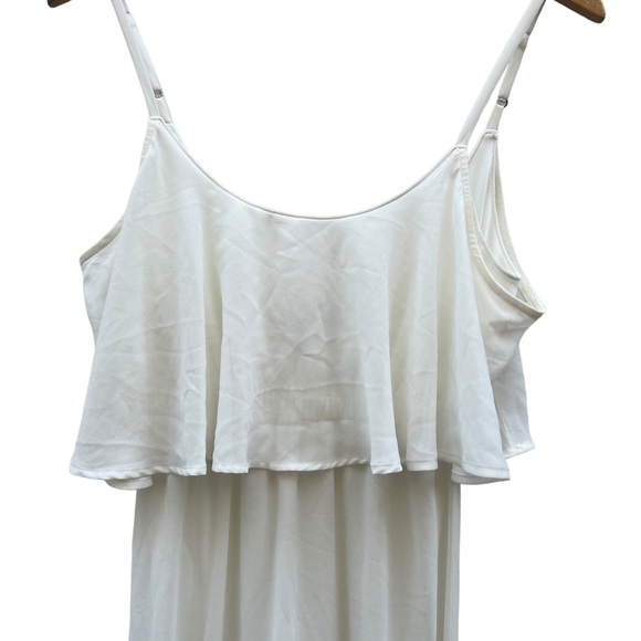 Show Me Your Mumu Caitlin Ruffle Maxi Dress Size Small White - Picture 7 of 10